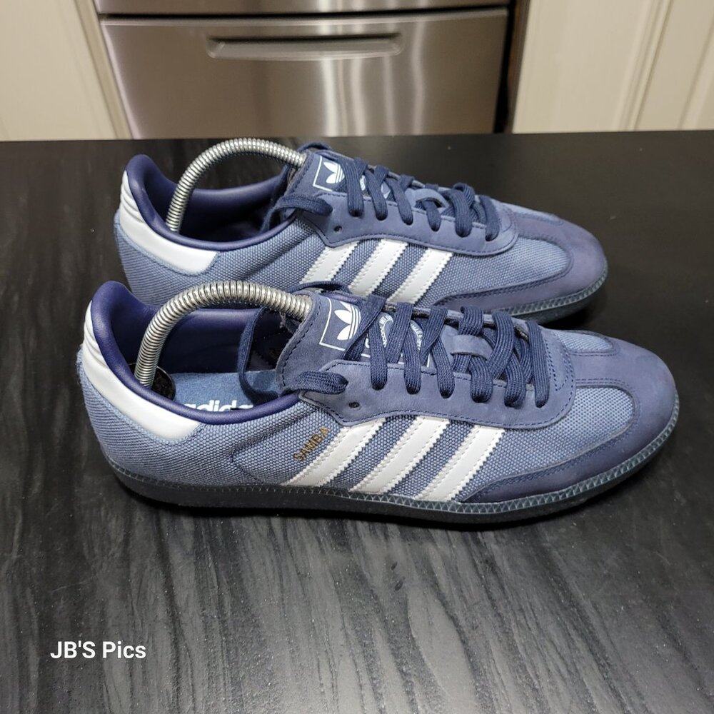 Adidas Samba Originals Men's OG Preloved Ink Halo Blue Indigo ID1454 - Picture 12 of 14